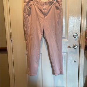 J. Jill  18 slim ankle pink denim